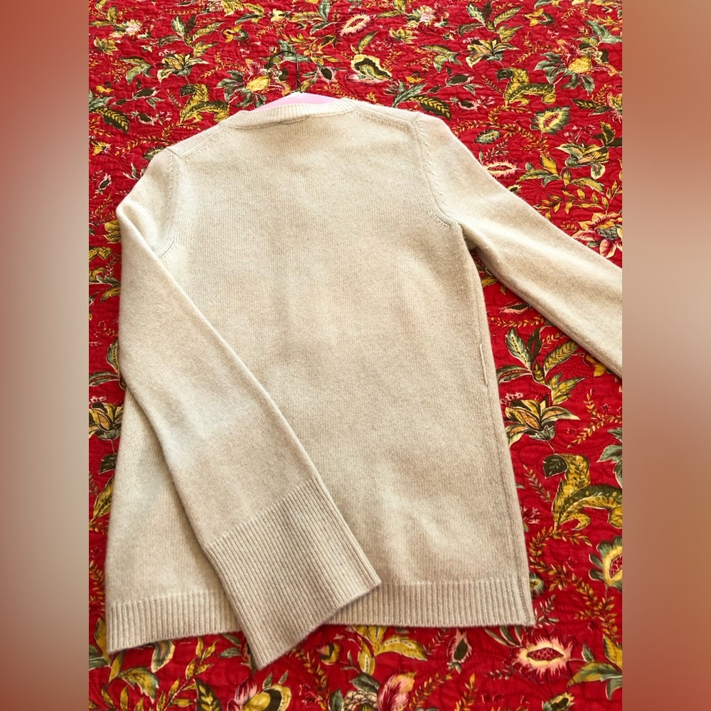 Share G. Label by Goop Virgin Wool Cardigan, No Belt, MED, Oatmeal, MSG 595 - Picture 9 of 11